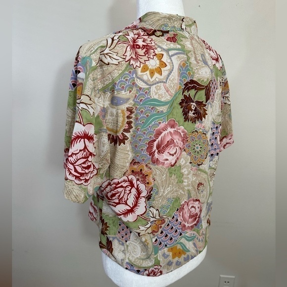 Pendleton sz 16 p blouse in a beautiful floral design. Vintage styling - Picture 5 of 13